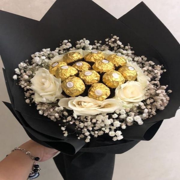 The Ferrero Rocher Bouquet Iris Florists mangalore online delivery of